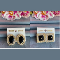 Mahavir Gold Plated Stud Earrings Combo