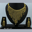 Mahavir Forming Gold Necklace Set   - MIJ Set 211