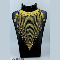 Mahavir Forming Gold Necklace Set   - MIJ Set 212