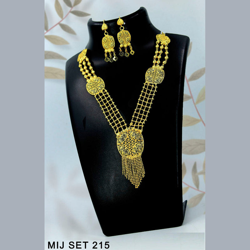 Mahavir Forming Gold Necklace Set   - MIJ Set 215