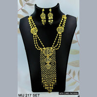 Mahavir Forming Gold Necklace Set   - MIJ Set 217