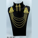 Mahavir Forming Gold Necklace Set   - MIJ Set 226