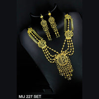 Mahavir Forming Gold Necklace Set   - MIJ Set 227