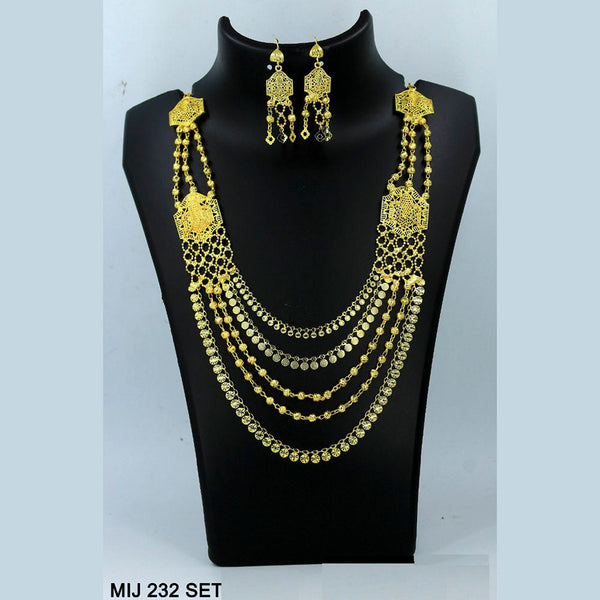 Mahavir Forming Gold Necklace Set   - MIJ Set 232