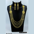 Mahavir Forming Gold Necklace Set   - MIJ Set 234