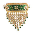 Etnico 18K Gold Plated Traditional Handcrafted Enamel/Meena Work Teeming Waterfall Of Stone Studded Choker Necklace Jewellery Set For Women/Girls (ML123G)