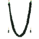 Etnico Designer Ruby Twisted Beads Long Necklace Jewellery Set With Earrings For Women (ML253G)