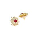 Etnico 18K Gold Plated Traditional CZ Crystal with Pearl Choker Necklace Jewellery Set for Women/Girls (ML261Q)
