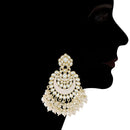 Etnico18k Gold Plated White Meenakari Pearl & Kundan Studded Choker Necklace Jewellery Set For Women/Girls (ML306W)