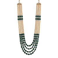 Etnico Gold-Plated Layered Groom Necklace For Men (Mlp37G)