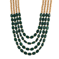 Etnico Gold-Plated Layered Groom Necklace For Men (Mlp37G)