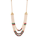 Etnico Gold-Plated Layered Groom Necklace For Men (Mlp39Mg)
