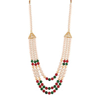 Etnico Gold-Plated Layered Groom Necklace For Men (Mlp39Mg)