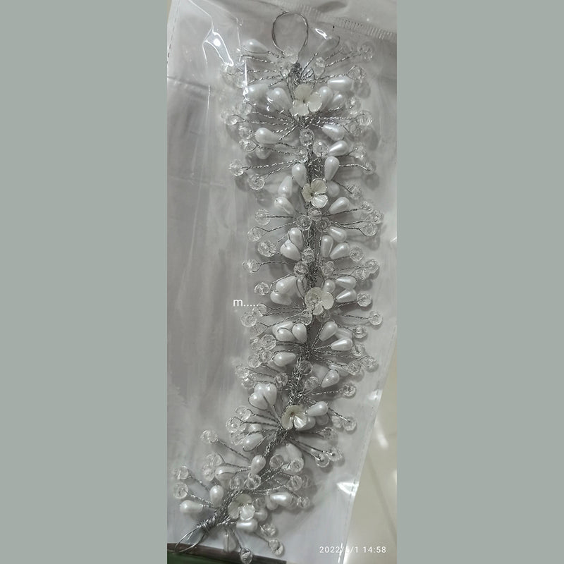 Manisha Jewellery Design Silver Floral Hair Brooch