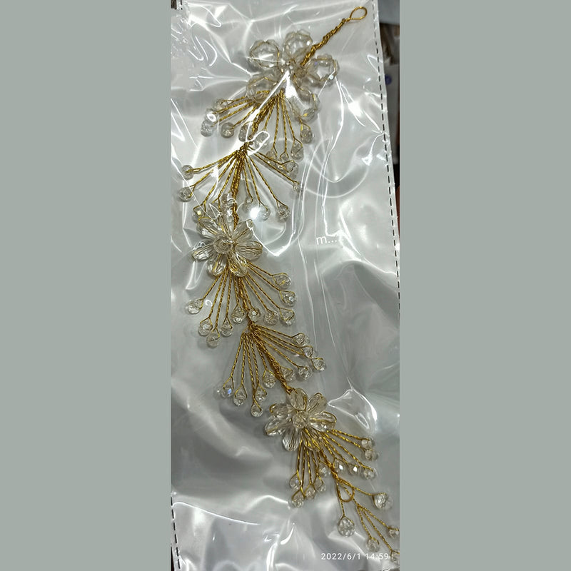 Manisha Jewellery Design Silver & Gold  Pearl Hair Brooch