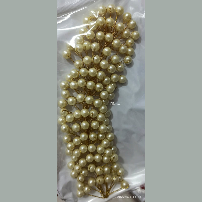 Manisha Jewellery Design Gold  Pearl Hair Brooch