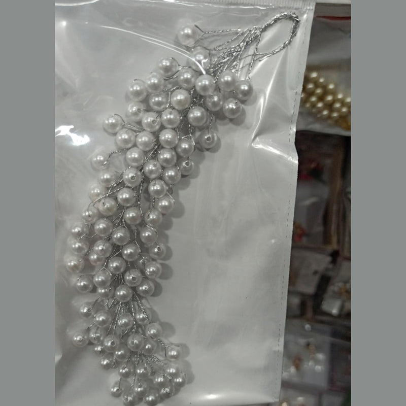 Manisha Jewellery Silver Pearl Hair Brooch