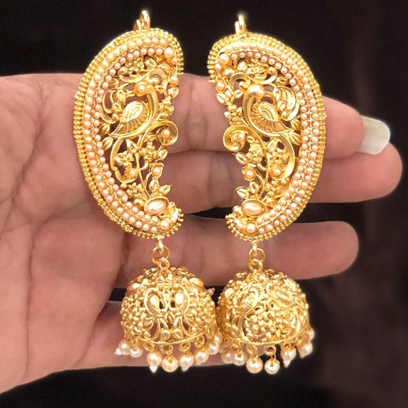 Manisha Jewellery Matte Finish Pota Stone Jhumki Earrings