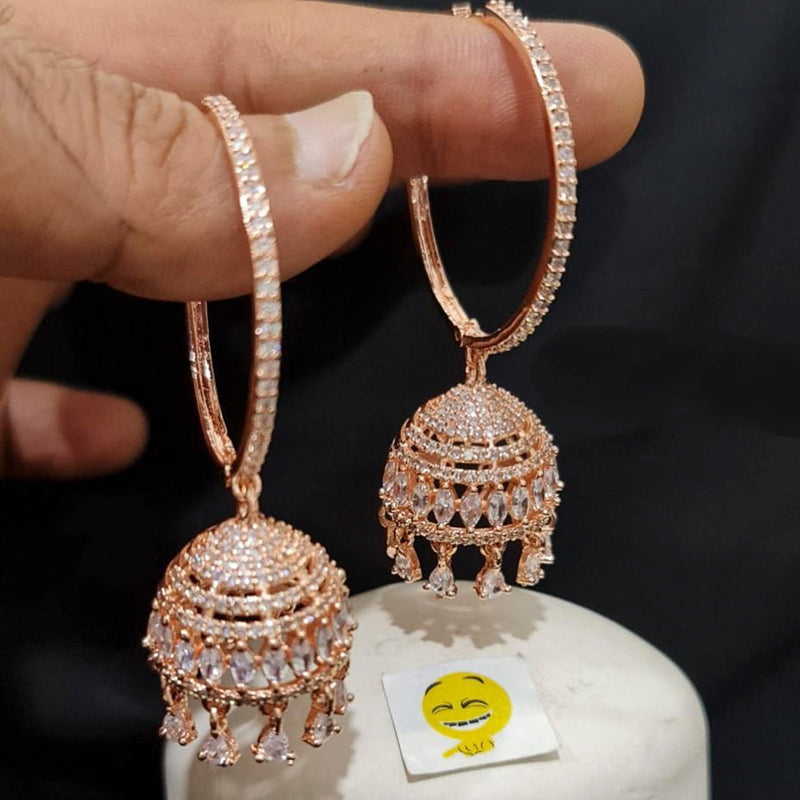 Manisha Jewellery American Diamond Jhumki  Earrings