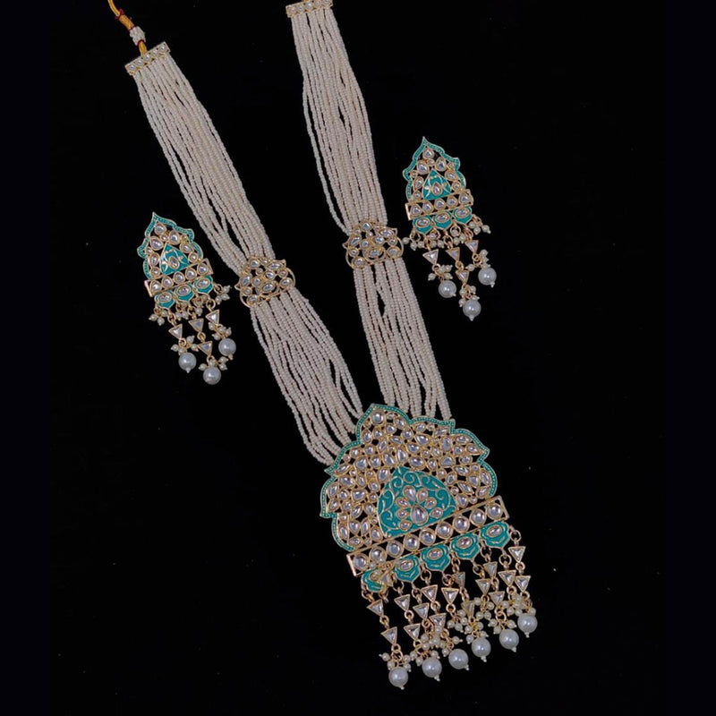 Manisha Jewellery Meenakari & Kundan Stone Long Necklace Set