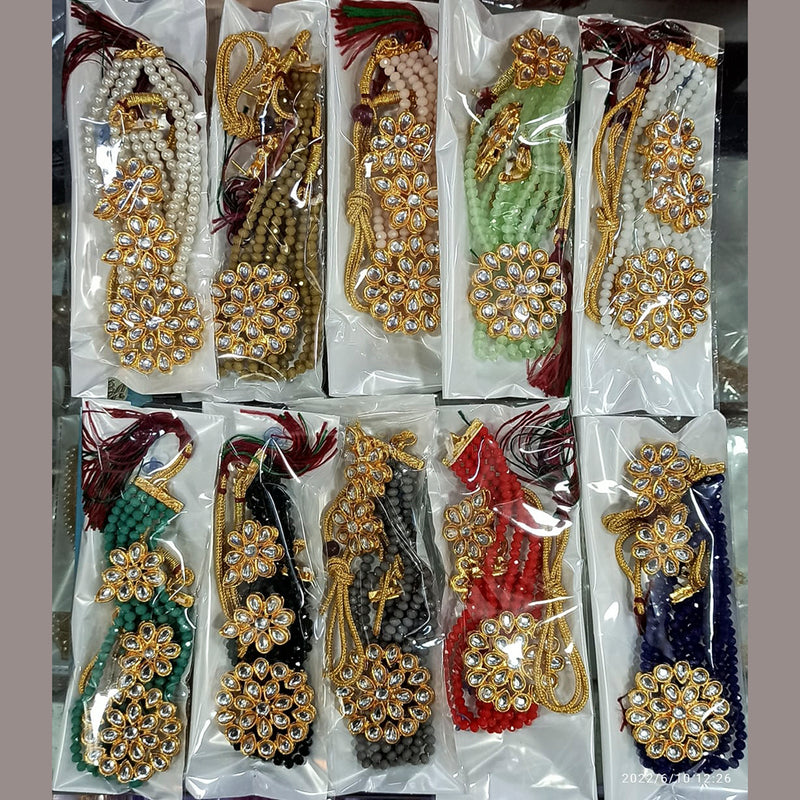 Manisha Jewellery Gold Plated Kundan Stone & Beads Necklace Set