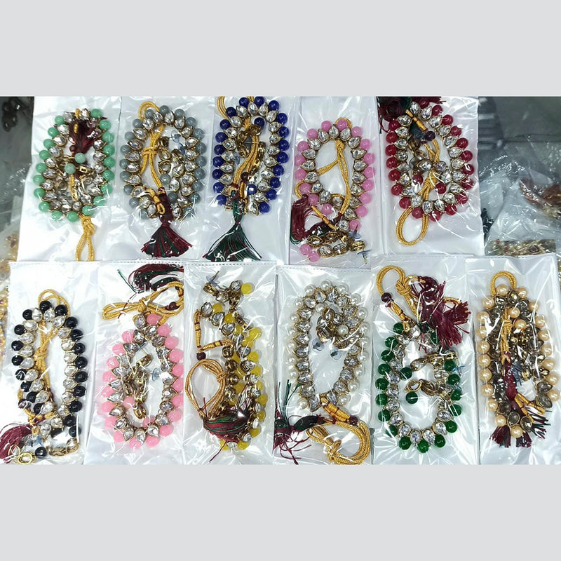 Manisha Jewellery Gold Plated Crystal Stone & Beads Necklace Set
