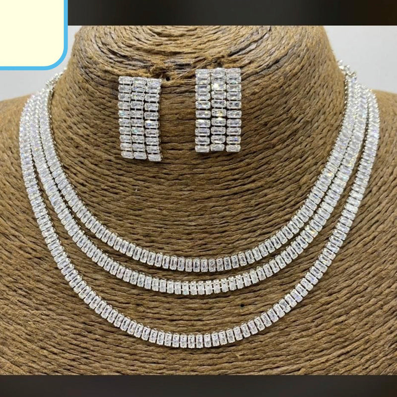 Manisha Jewellery American Diamond Necklace Set