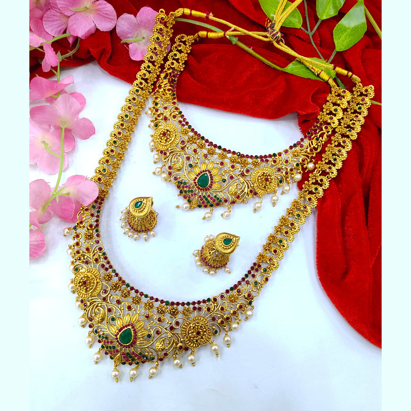 Manisha Jewellery Gold Plated Pota Stone Bridal Set