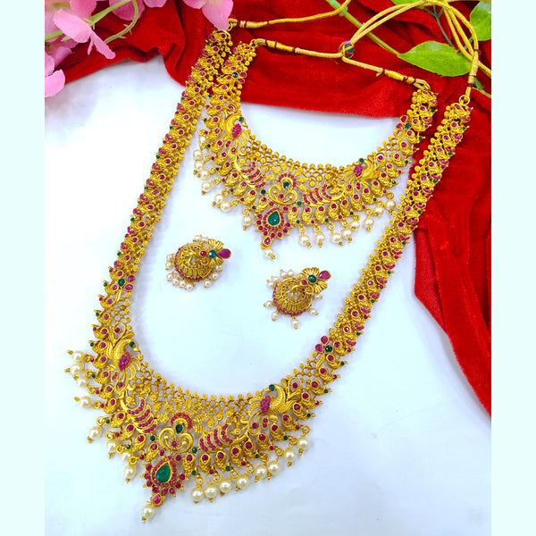 Manisha Jewellery Gold Plated Pota Stone Bridal Set