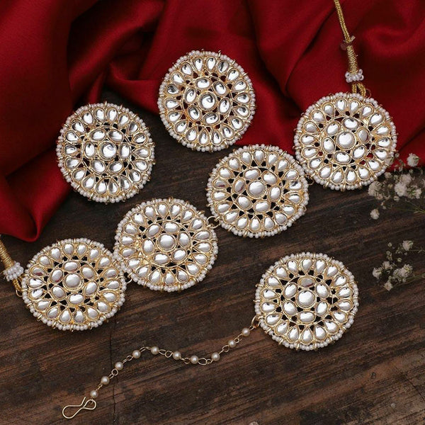 Manisha Jewellery Gold Plated Kundan Stone Traditional Choker Necklace Set