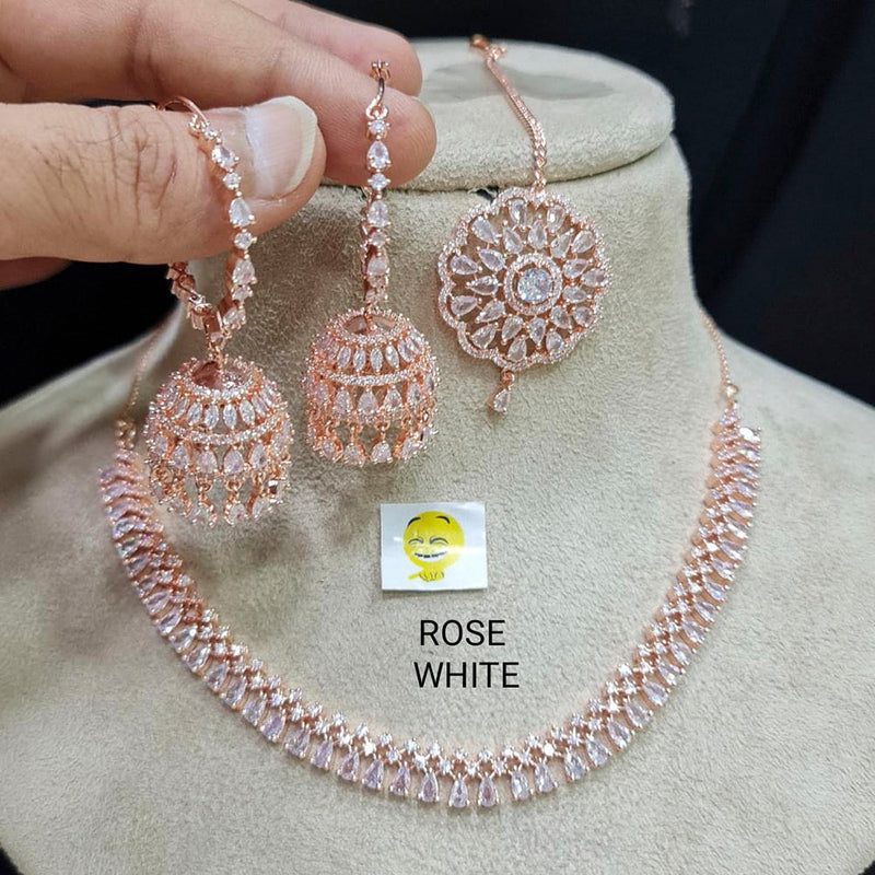 Mahi Pink diamond Necklace set