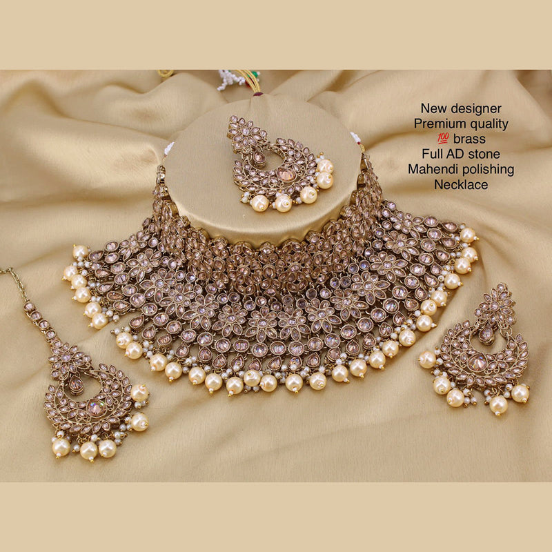 Artisan White Gold Necklace Rose Cut Diamond Sapphire Choker Necklace  Jewelry in Metallic | Lyst