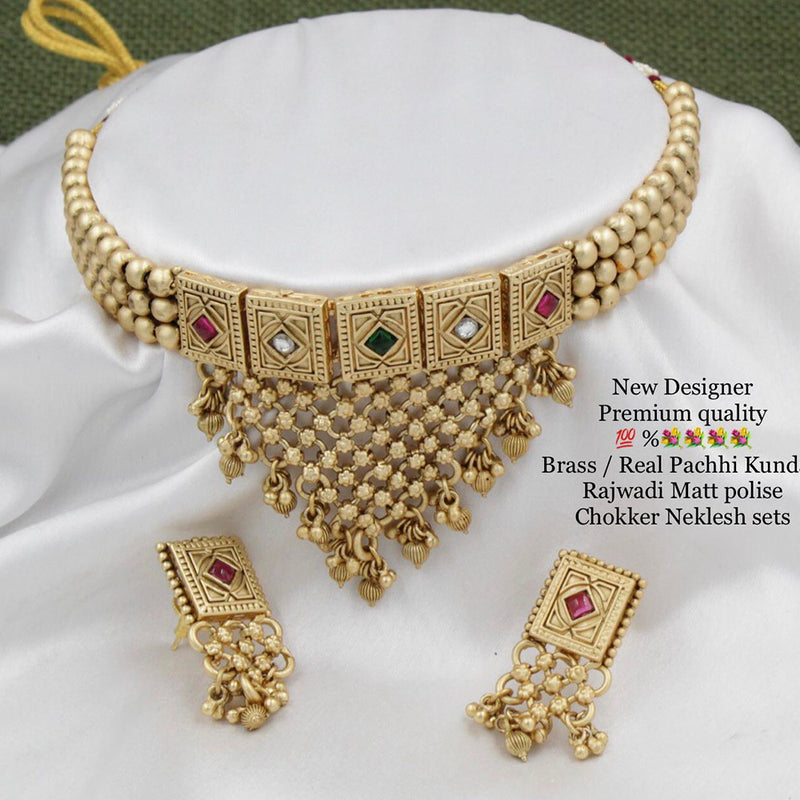 Brass Kenyan Choker Set  Authentic Brass Necklaces