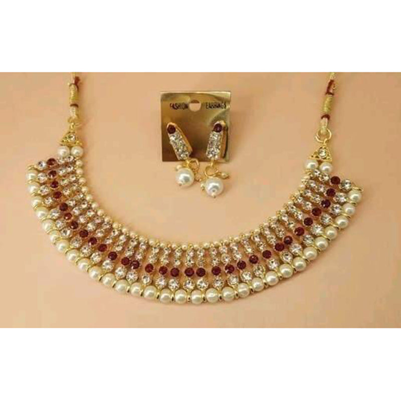 Manisha Jewellery Austrian Stone Gold Plated Choker Necklace Set