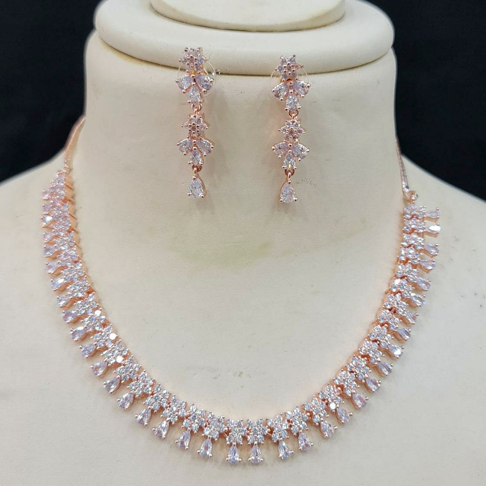 Manisha Jewellery American Diamond Necklace Set