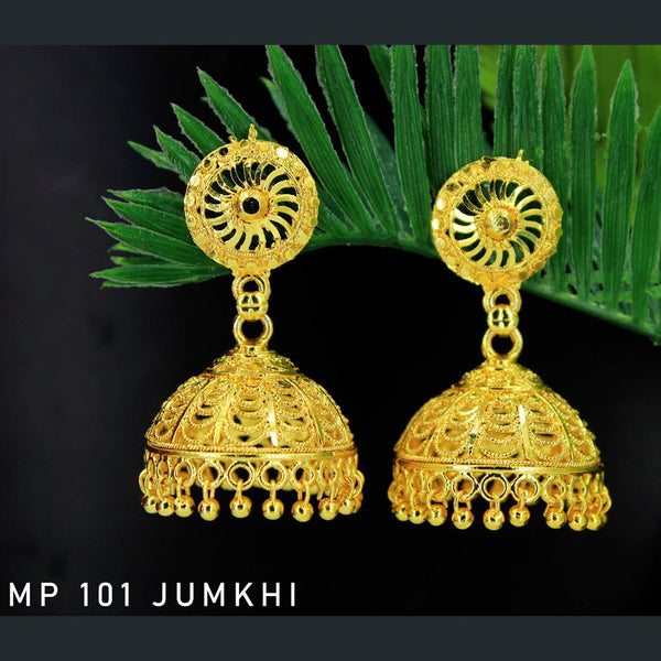 Mahavir Forming Gold Plated Jhumki Earrings  - MP 101 Jumkhi