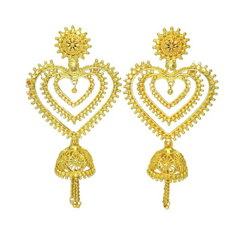 Mahavir Gold Plated Dangler Earrings