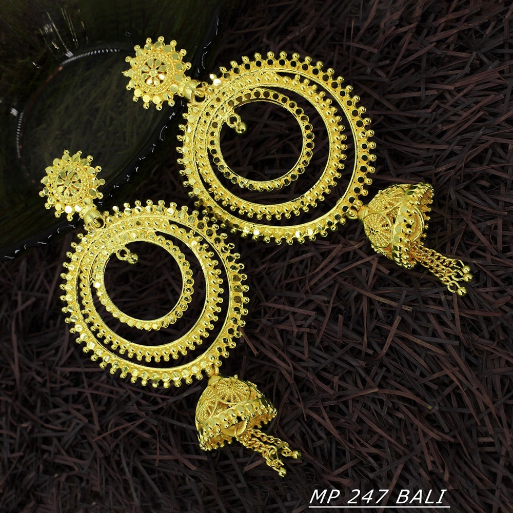 Mahavir Forming Gold Plated Dangler Earrings  - MP 247 Bali