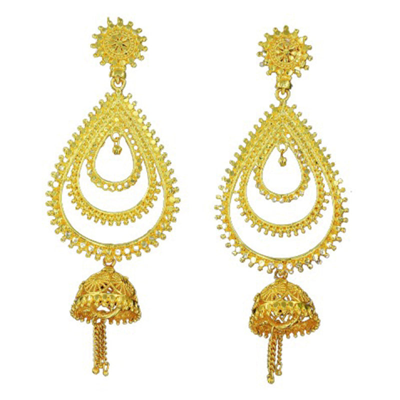 Mahavir Gold Plated Dangler Earrings