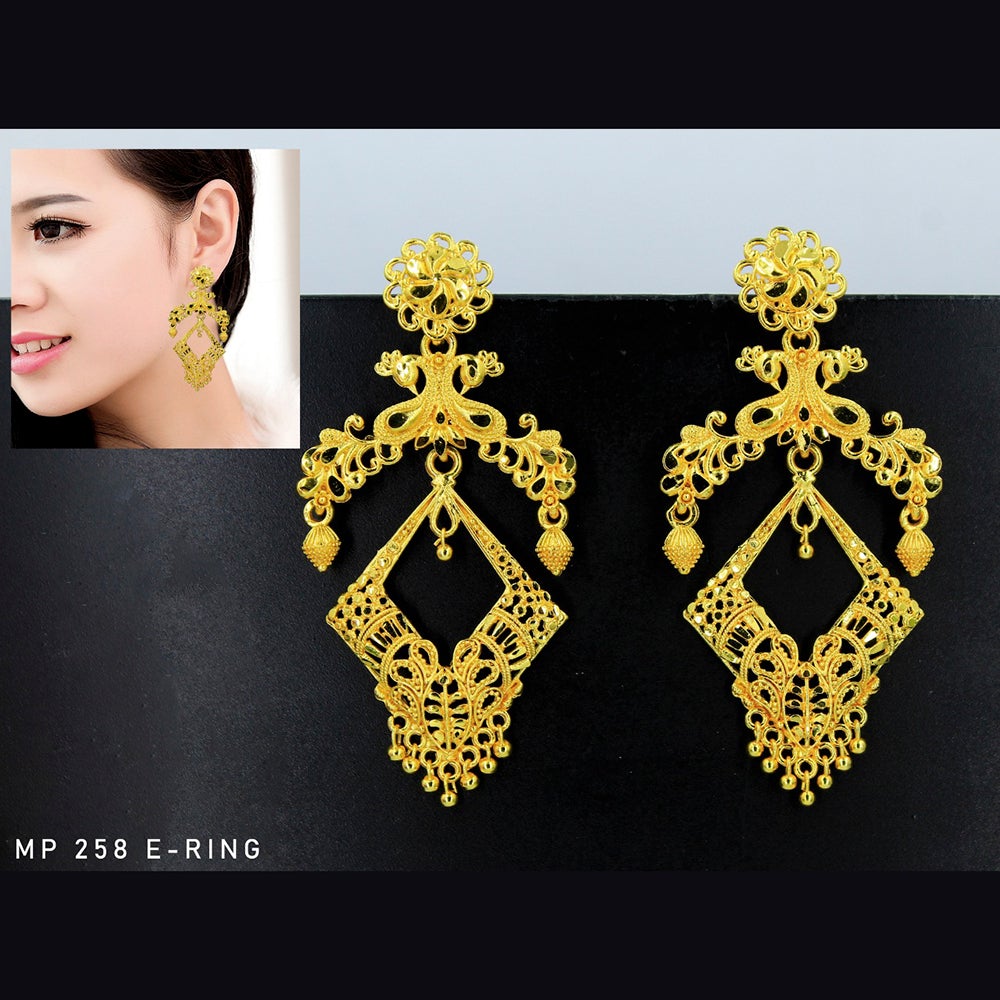 Mahavir Forming Gold Plated Dangler Earrings  - MP 258 E Ring