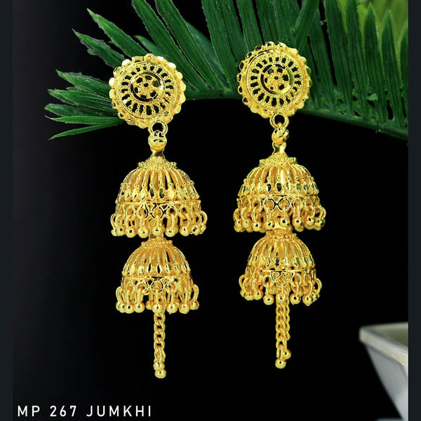 Mahavir Forming Gold Plated Jhumki Earrings  - MP 267 Jumkhi