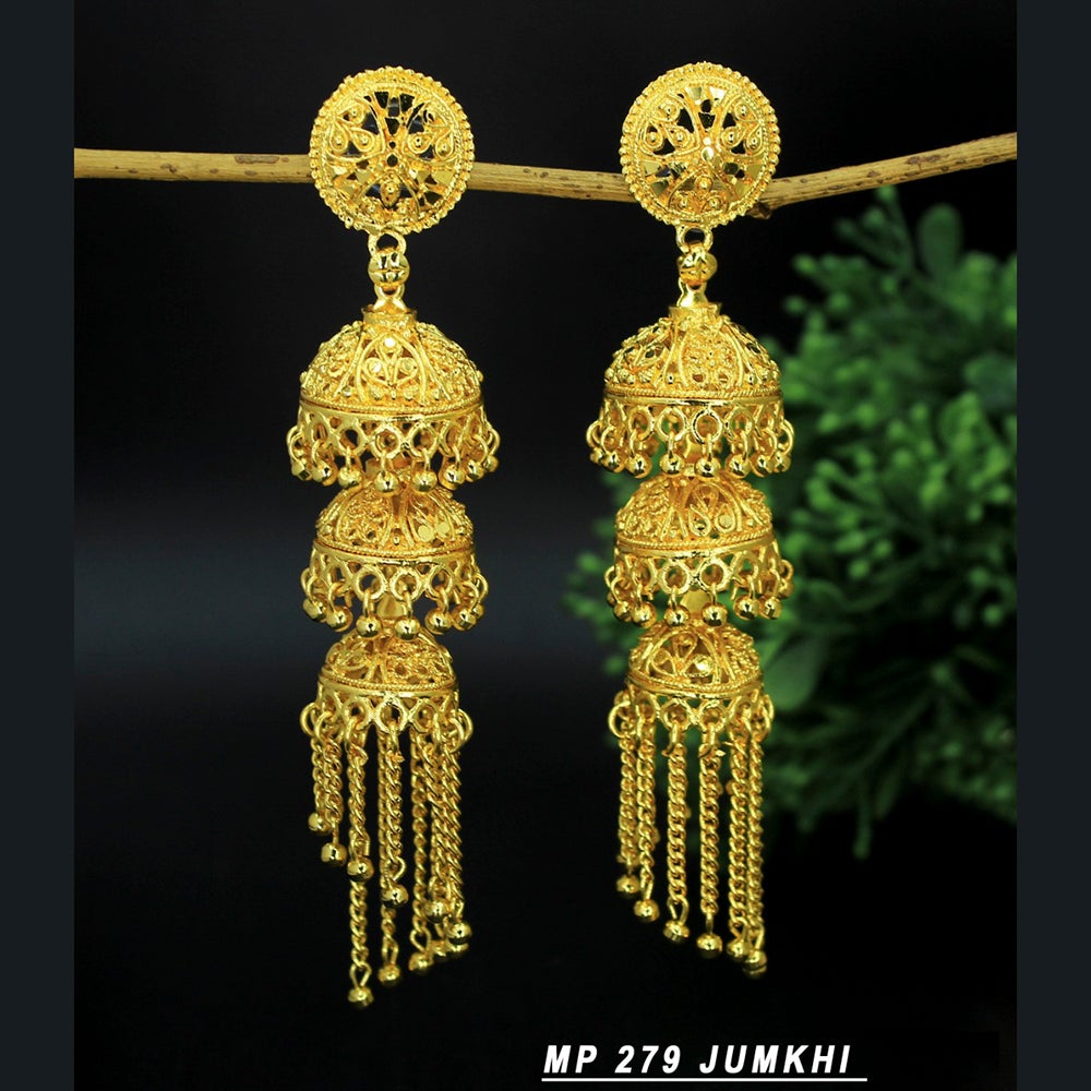 Mahavir Forming Gold Plated Jhumki Earrings  - MP 279 Jumkhi