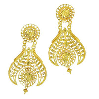 Mahavir Gold Plated Dangler Earrings