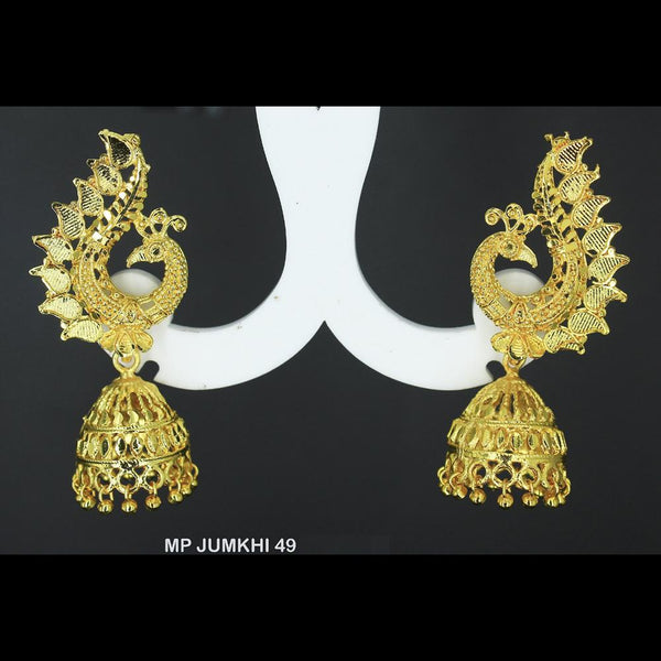Mahavir Forming Gold Plated Jhumki Earrings  - MP 49 JUMKHI