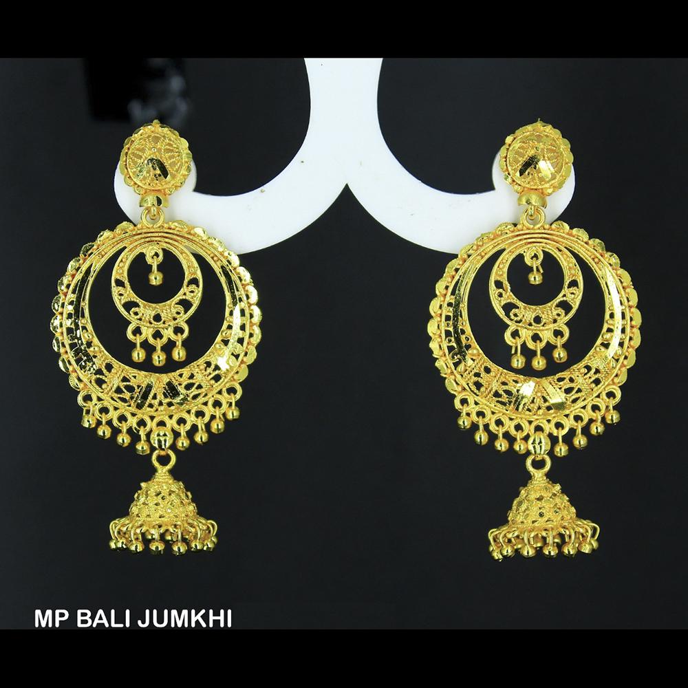 Mahavir Forming Gold Plated Jhumki Earrings  - MP BALI JUMKHl 170