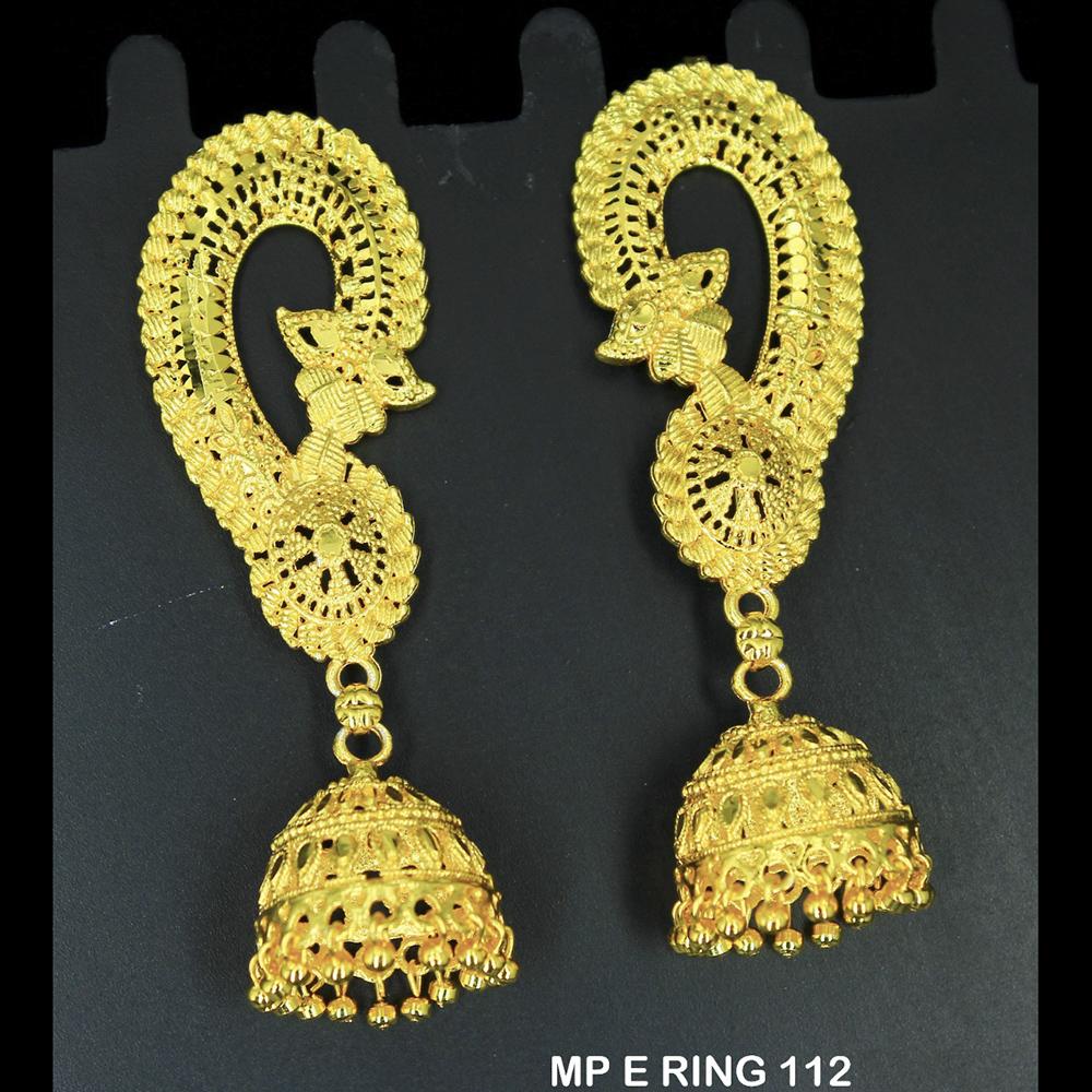 Mahavir Forming Gold Plated Jhumki Earrings  - MP E RING 112