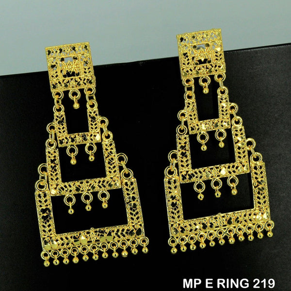 Mahavir Forming Gold Plated Dangler Earrings  - MP E Ring 219