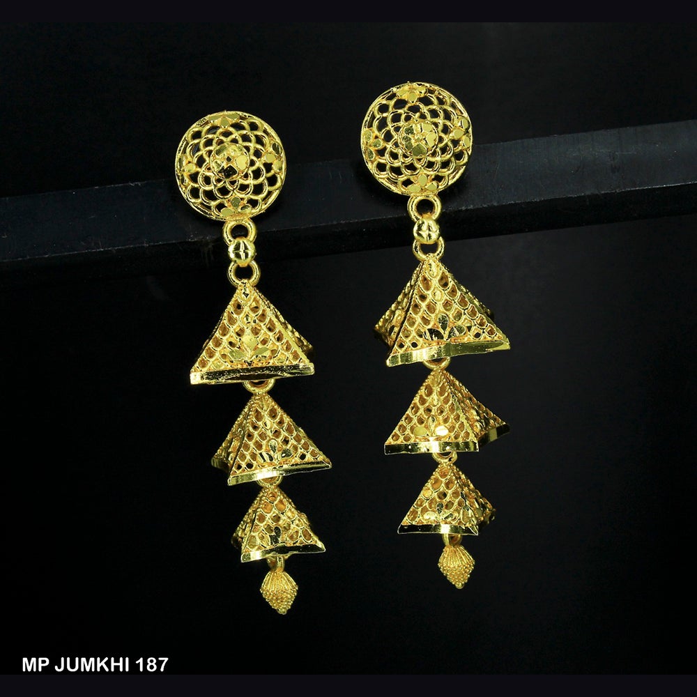 Mahavir Forming Gold Plated Jhumki Earrings  - MP Jumkhi 187
