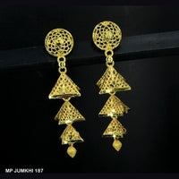Mahavir Forming Gold Plated Jhumki Earrings  - MP Jumkhi 187
