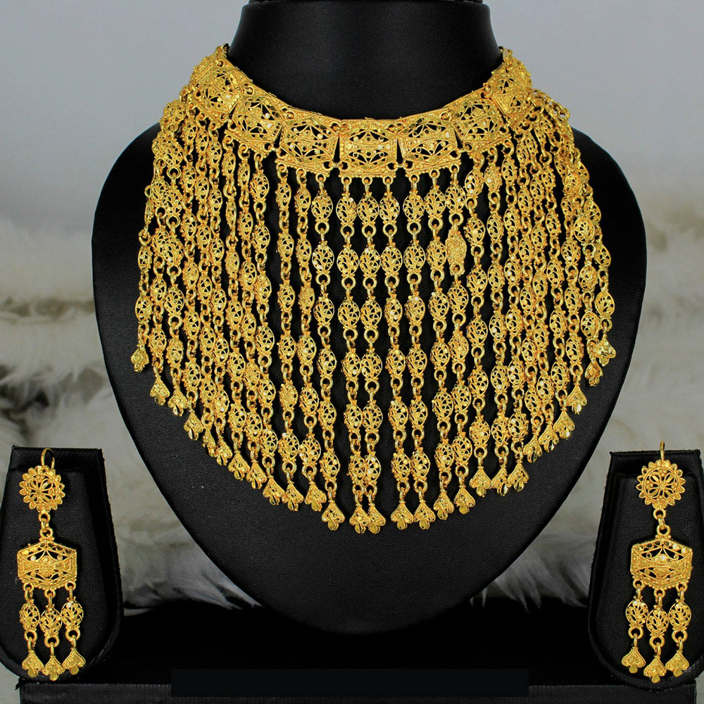 Mahavir Forming Gold Necklace Set  - MARTASHA Set 5116